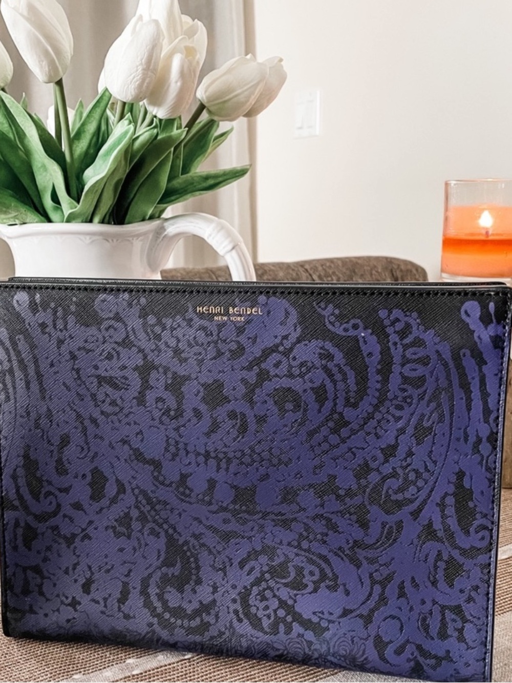 Henri Bendel Collectors Luxury
W57Th Damask Clutch Bag With Dustbag